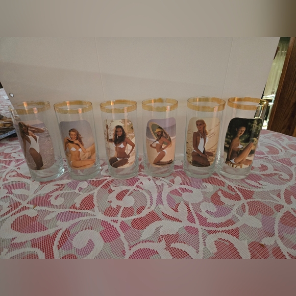 Vintage Gold Rimmed Glass Set-Adult